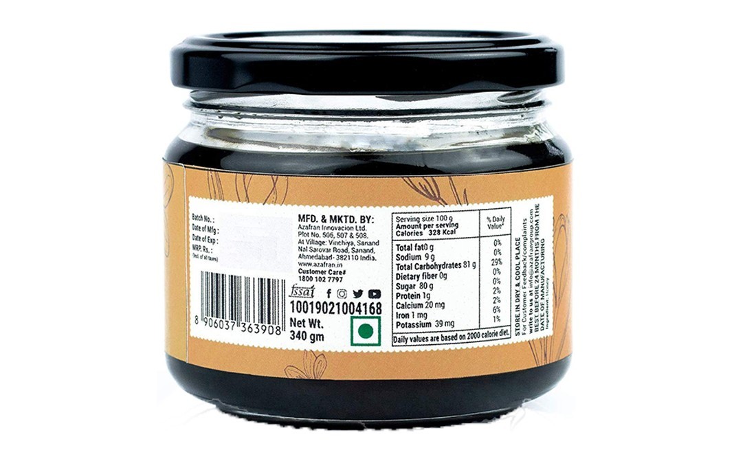 Azafran Wild Forest Organic Honey    Glass Jar  340 grams